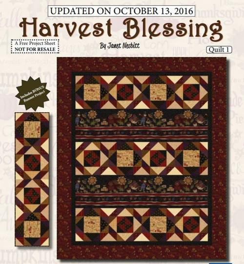 Harvest Blessings Quilt 1 Projects Henry Glass And Co Inc 8010